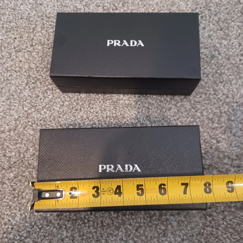 Prada‎ Glasses Gift Storage Box Only Black Saffiano Style Lot of 2